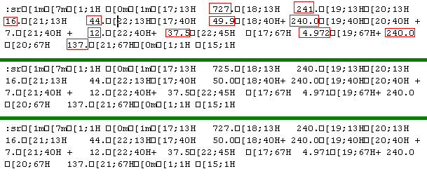 Serial data captured