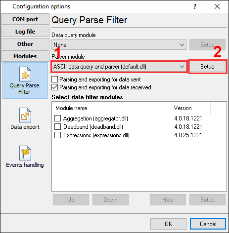 Serial port data and Excel. Data parser plug-in