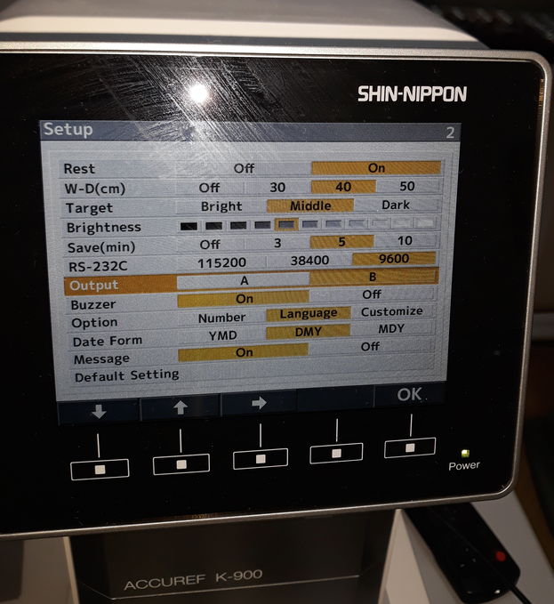 Accuref K900 Settings