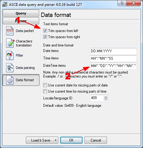 Date/time format