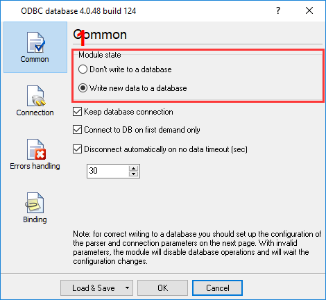 Writing data to a database