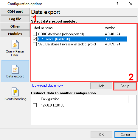 Enabling the OPC server VKT-7