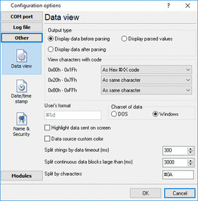 TCP/IP data view